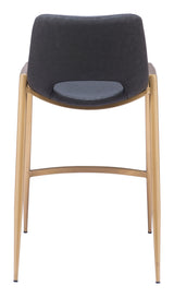 Desi Black & Gold Counter Stool (Set of 2)