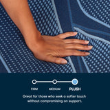 iSeries NXG 2500 Hybrid Plush 12.5" Dark Blue Hybrid King Plush Mattress