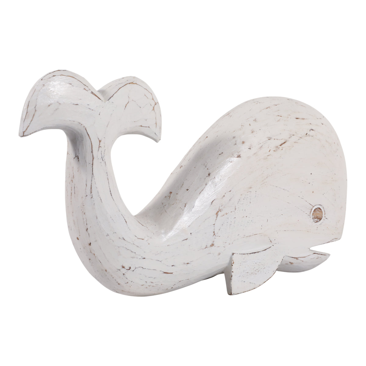 Jordanfield White Alibizia Wood Whale