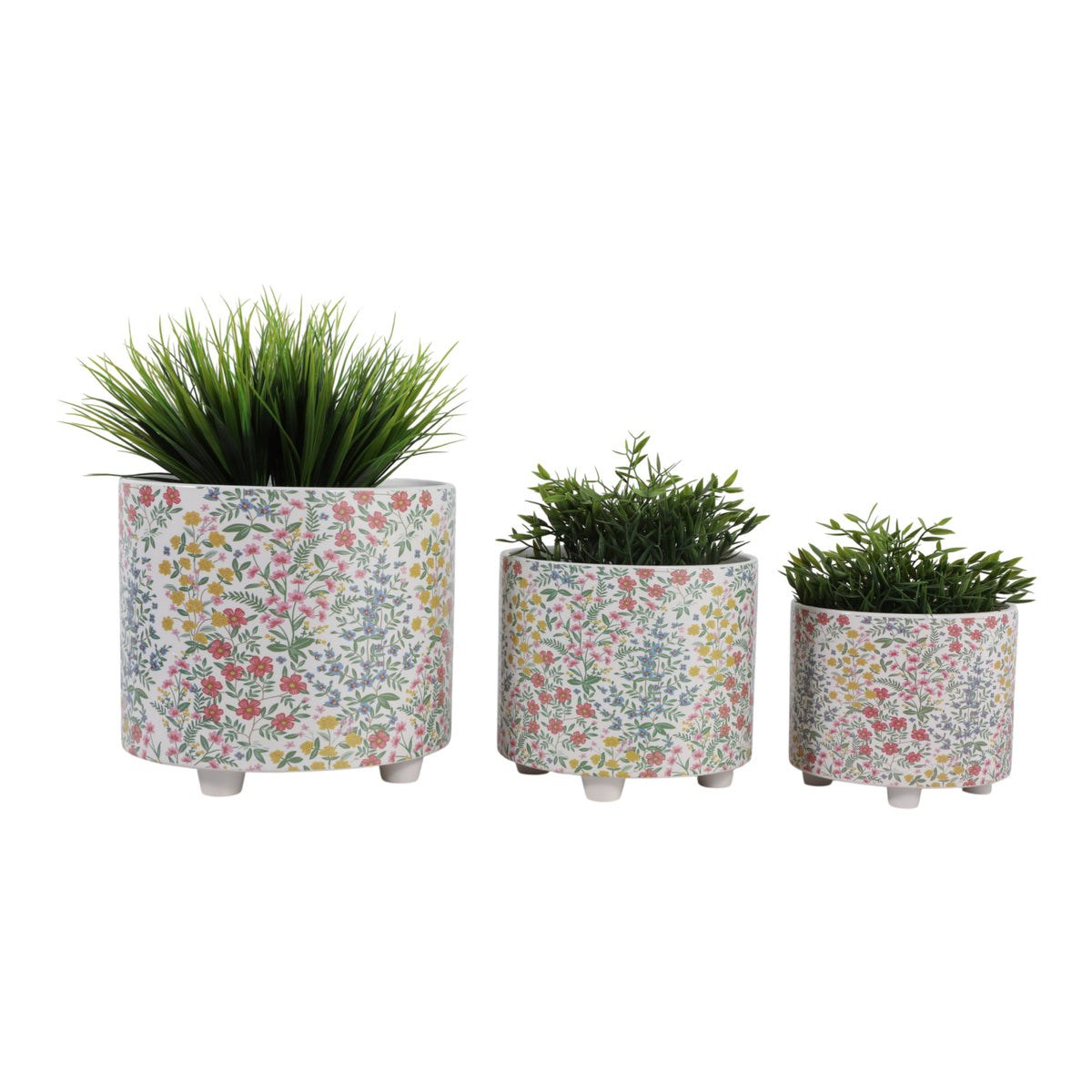 Elmmore Yellow/Blue Planters (Set of 3)