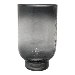 Una Gray/Black Small Hammered Glass Hurricane