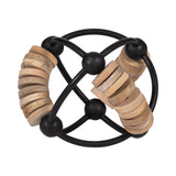Tatumport Natural/Black Metal Abacus Orb