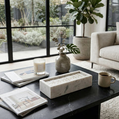 West Arcadia White/Gold Marble Dominoes Set