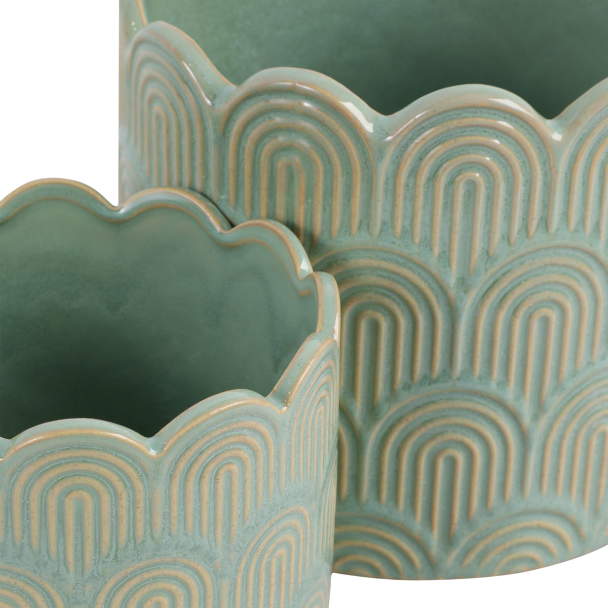 Morganwind Sage Green Arch Planters (Set of 2)