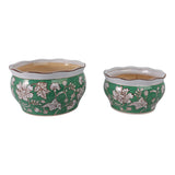 Watsoncliff Green/White/Brown Planters (Set of 2)