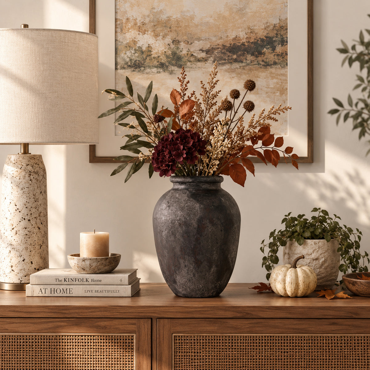 Duncanrun Black Terracotta Vase