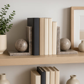 Elmo Tan Morchana Ball on Base Bookends (Set of 2)