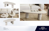 Echo Ivory Cement Coffee Table - Ornate Home