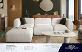 Echo Cream Fabric 6-Pc Sectional 140" x 105" - Ornate Home