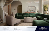 Echo Spruce Fabric 3-Pc Sofa 105" - Ornate Home