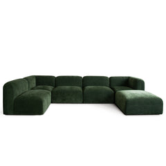 Echo Spruce Fabric 6-Pc Sectional 140" x 70" - Ornate Home