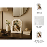 Newhall White 4x6 Wavy Arch Photo Frame