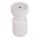 Bethune White Large Crackle Traditional Pillar Holder