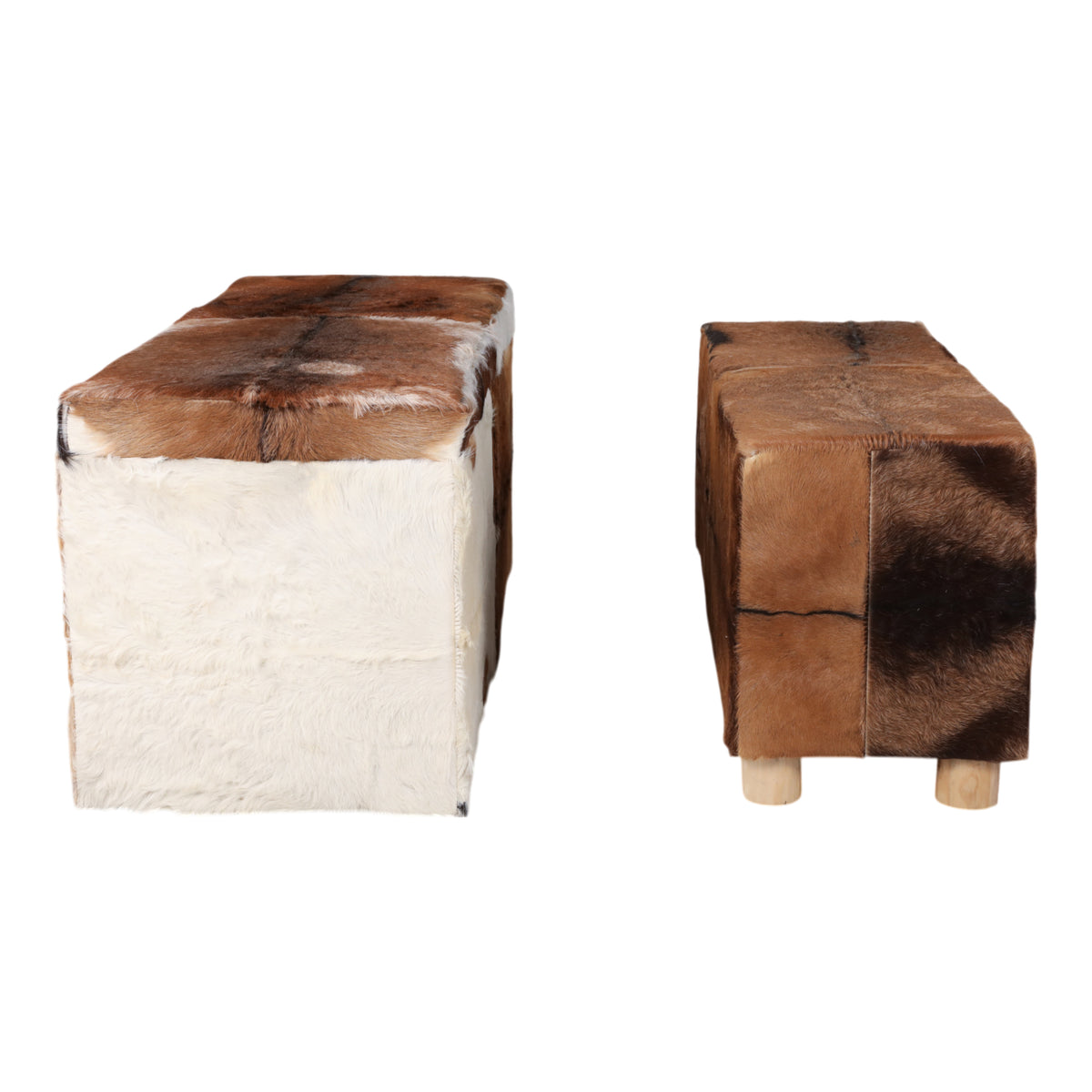 Nolanmoor Ivory/Brown/Tan Benches (Set of 2)