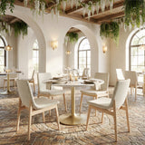 Ithaca White & Gold Dining Table