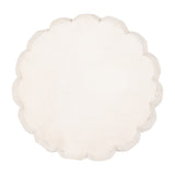 Nubieber White Wood Scalloped Bowl