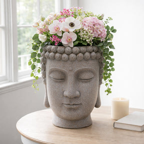 Port Costa Gray Buddha Head Planter