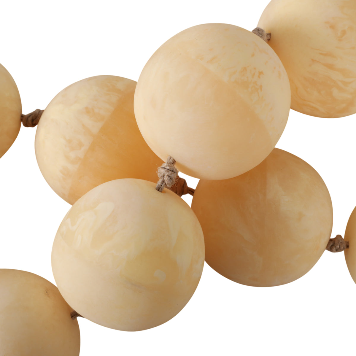 Palmerhaven Ivory Swirled Resin Beaded Garland