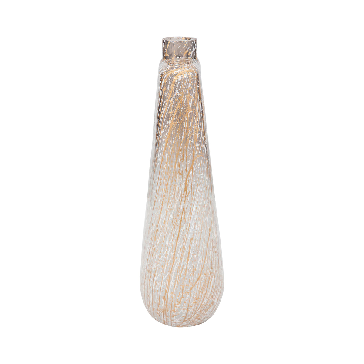 Mayfair Multicolor Large Glass Striped Stained Vase