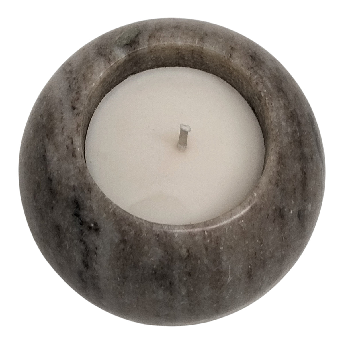 Dantoni Beige Vanilla Round Marble Candle