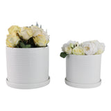 Reedburn White Planters (Set of 2)