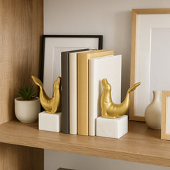 Waterloo Gold Sea Lion Bookends (Set of 2)
