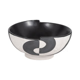 Lindcove Black/White Contemporary Deep Bowl