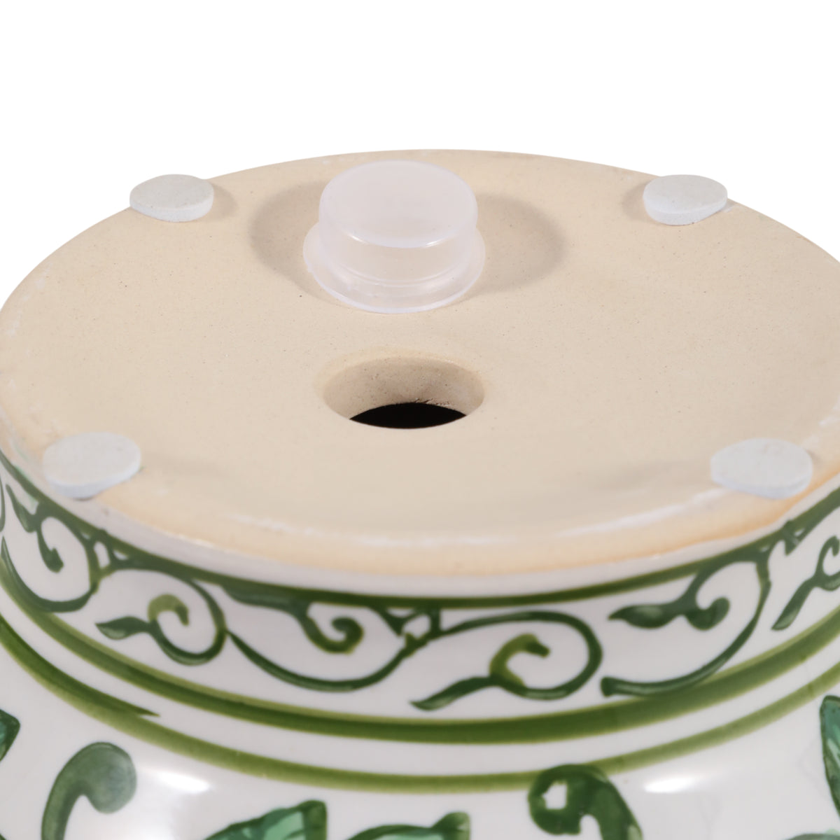Roybrook Green/White Ceramic Bowl Chinoiserie Planters (Set of 2)
