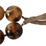 Palmerhaven Brown Swirled Resin Beaded Garland