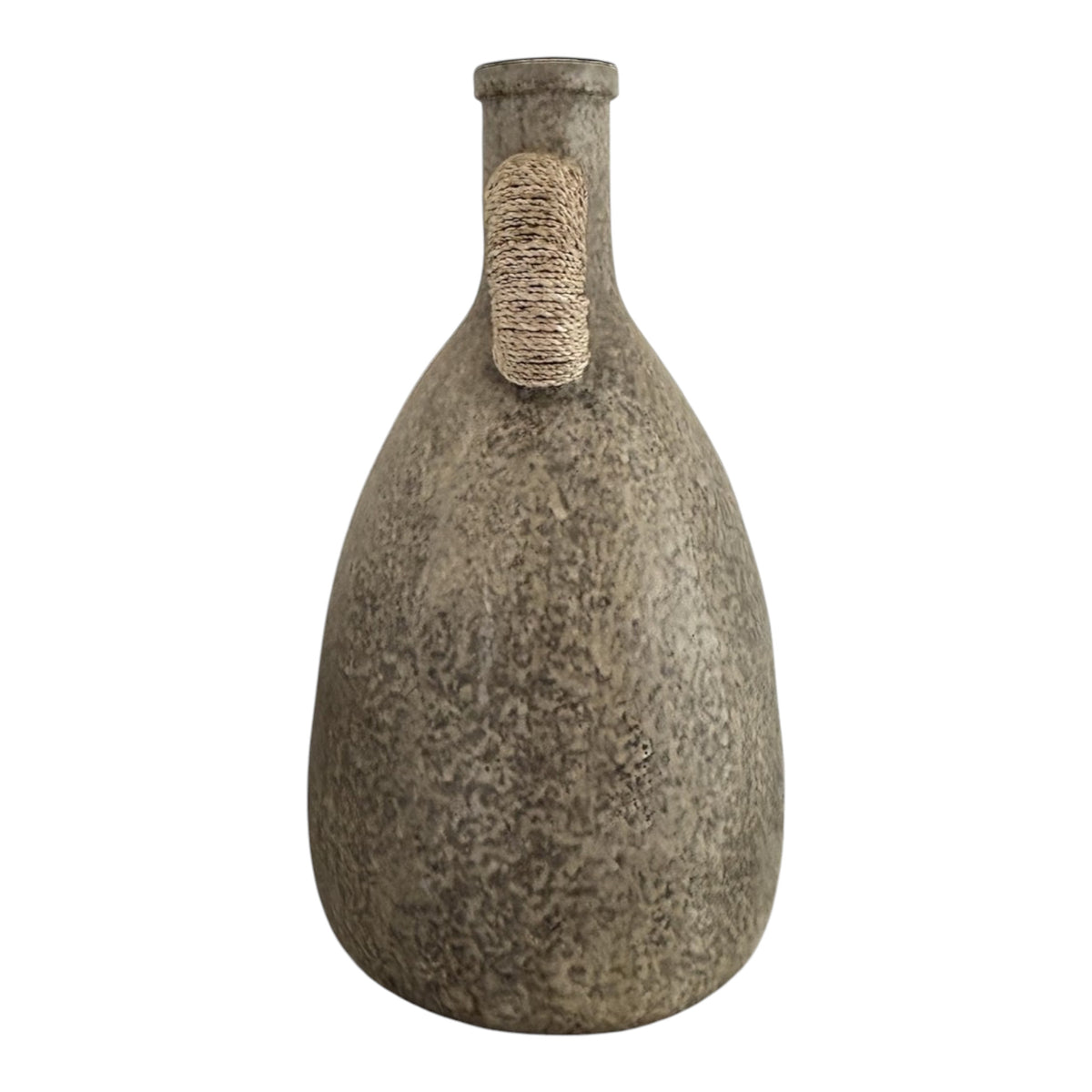 Igerna Taupe/Brown Small Aldo Woven Handle Vase