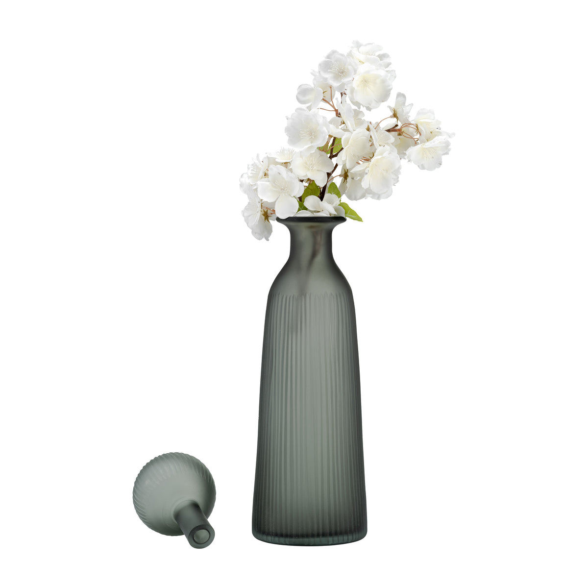 Elsa Green/Smoke Small Glass Vase
