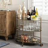 Waterford Gold/Clear Bar Cart