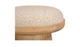 Nadia Textured Oat Swivel Accent Stool