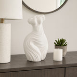 Riverkern White Small Curvy Ribbed Sculpture