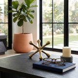 Devon Gold Metal Jacks Sculpture Decor