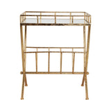 Levis Gold Accent Table with Magazine