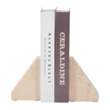 Bingham Tan Travertine Triangle Bookends (Set of 2)