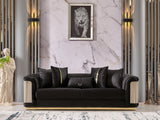 Elegance Black 3-pieces (Sofa & Loveseat & Chair) Living Room Set