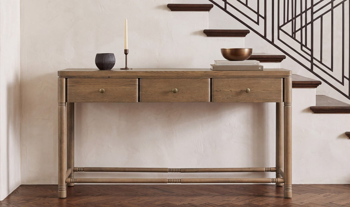 Evermore Natural Console Table Brown