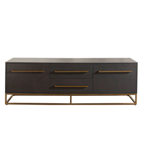 Encore Grey Oak Metal TV Stand - Ornate Home