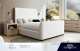 Eve Ivory Fabric Bed - Ornate Home