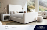 Eve Ivory Fabric Bed - Ornate Home