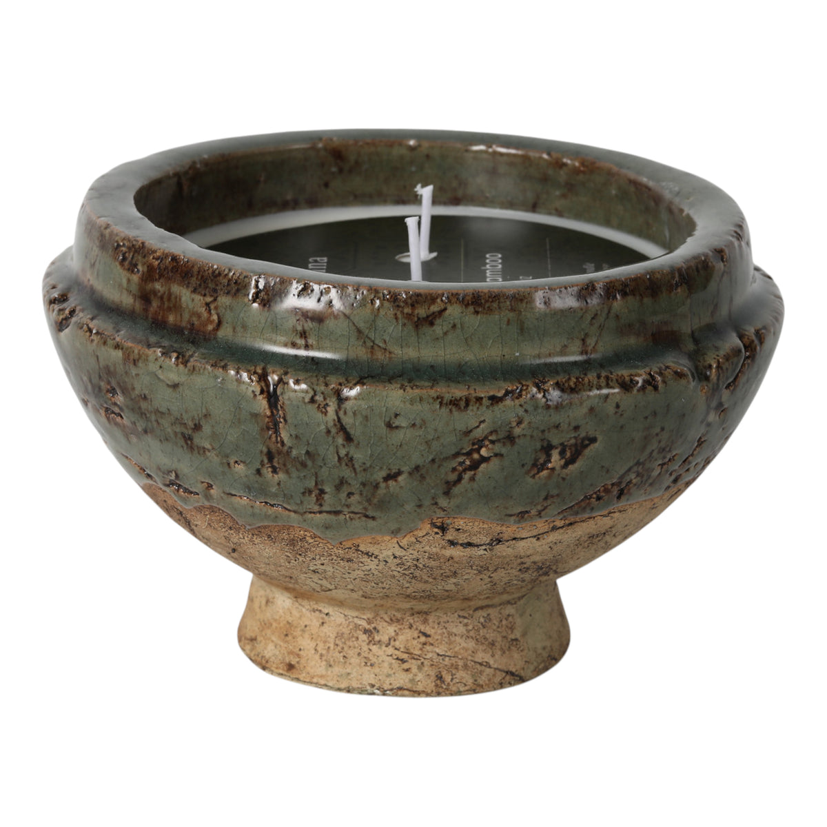 Lakehead Green/Brown Moco Bamboo Candle