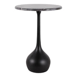 Valeport Brown/Black Marble Accent Table with Ball Base