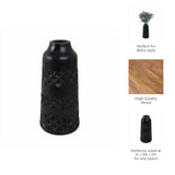 Del Cerro Black Wood Stained Vase
