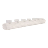 Strawberry White/Tan Wood Log 7-Cup Tealight Holder