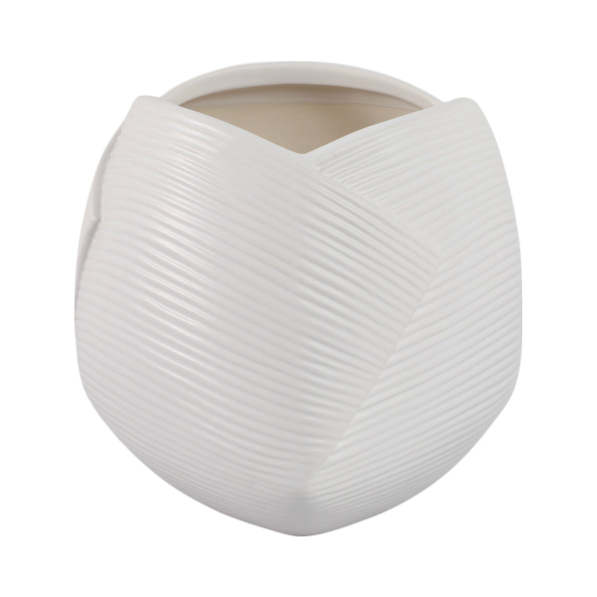 Linda White Abstract Planter