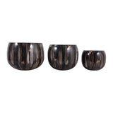 Jakewick Gray/Gold Planters (Set of 3)