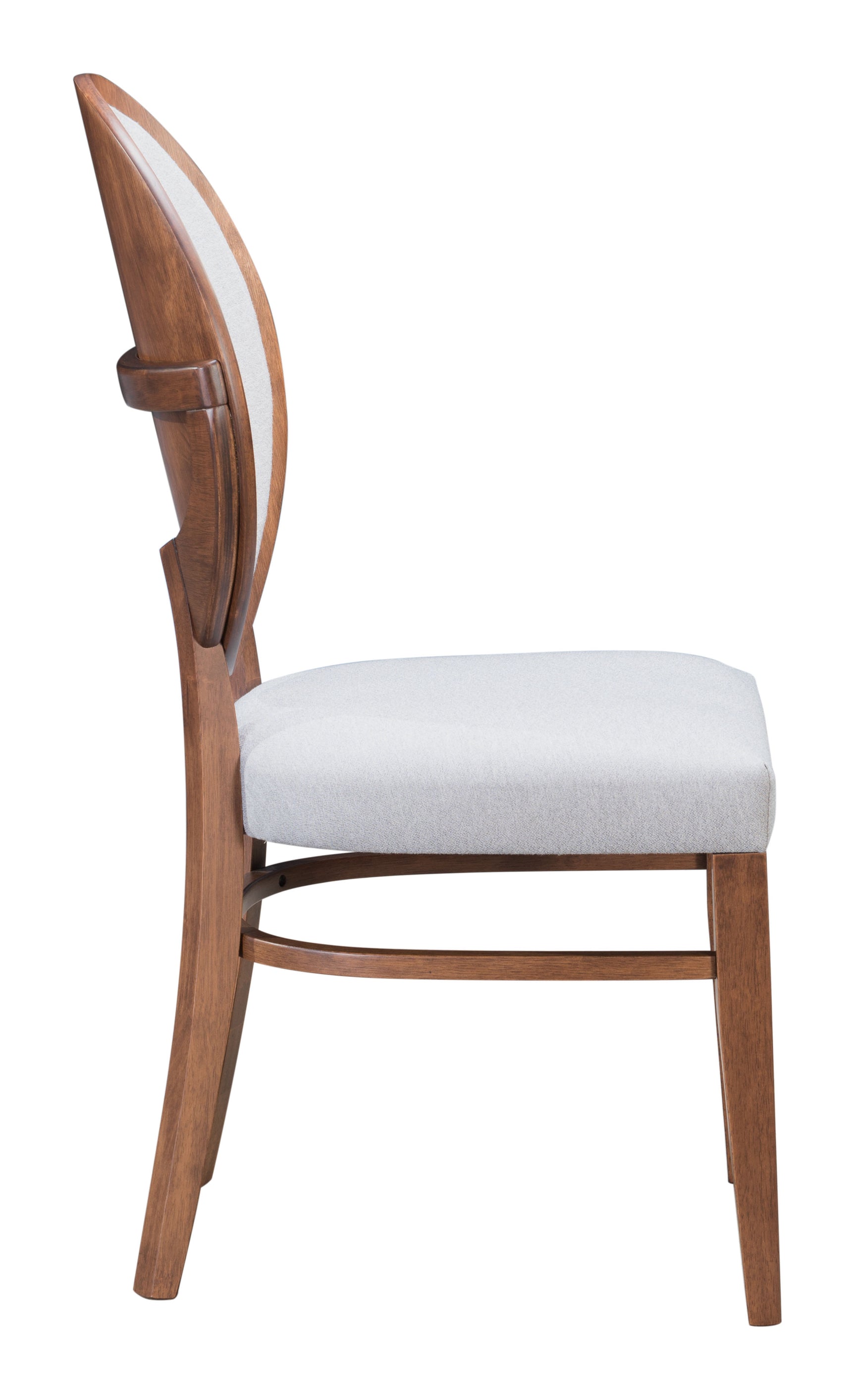 Regents Walnut & Light Gray Dining Chair (Set of 2)