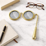 Campbell Gold/Clear Glasses Magnifying Glass